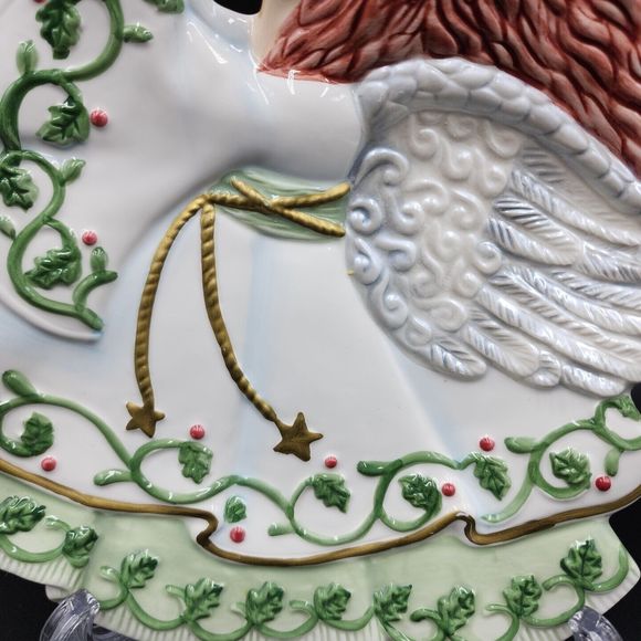 Fitz & Floyd Moon Beam Canapé Plate 2003 Christmas Angel Serving Snack Plate - Picture 7 of 10